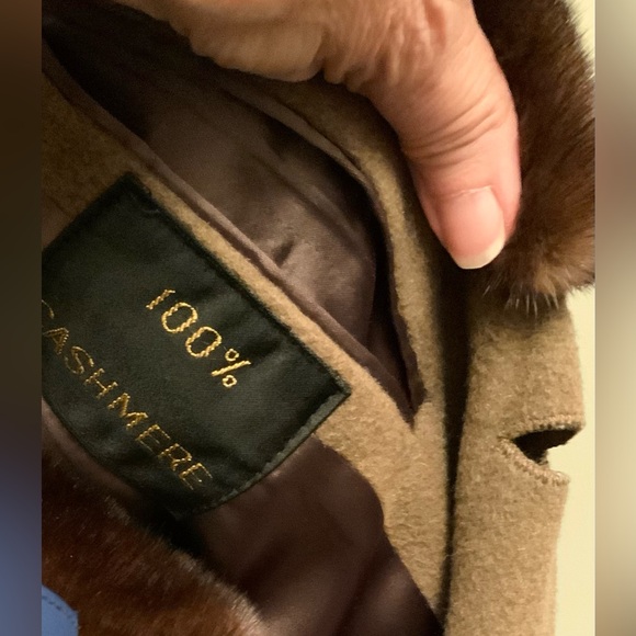 Tan and Brown Pea Coat with Classic Design - Picture 4 of 12